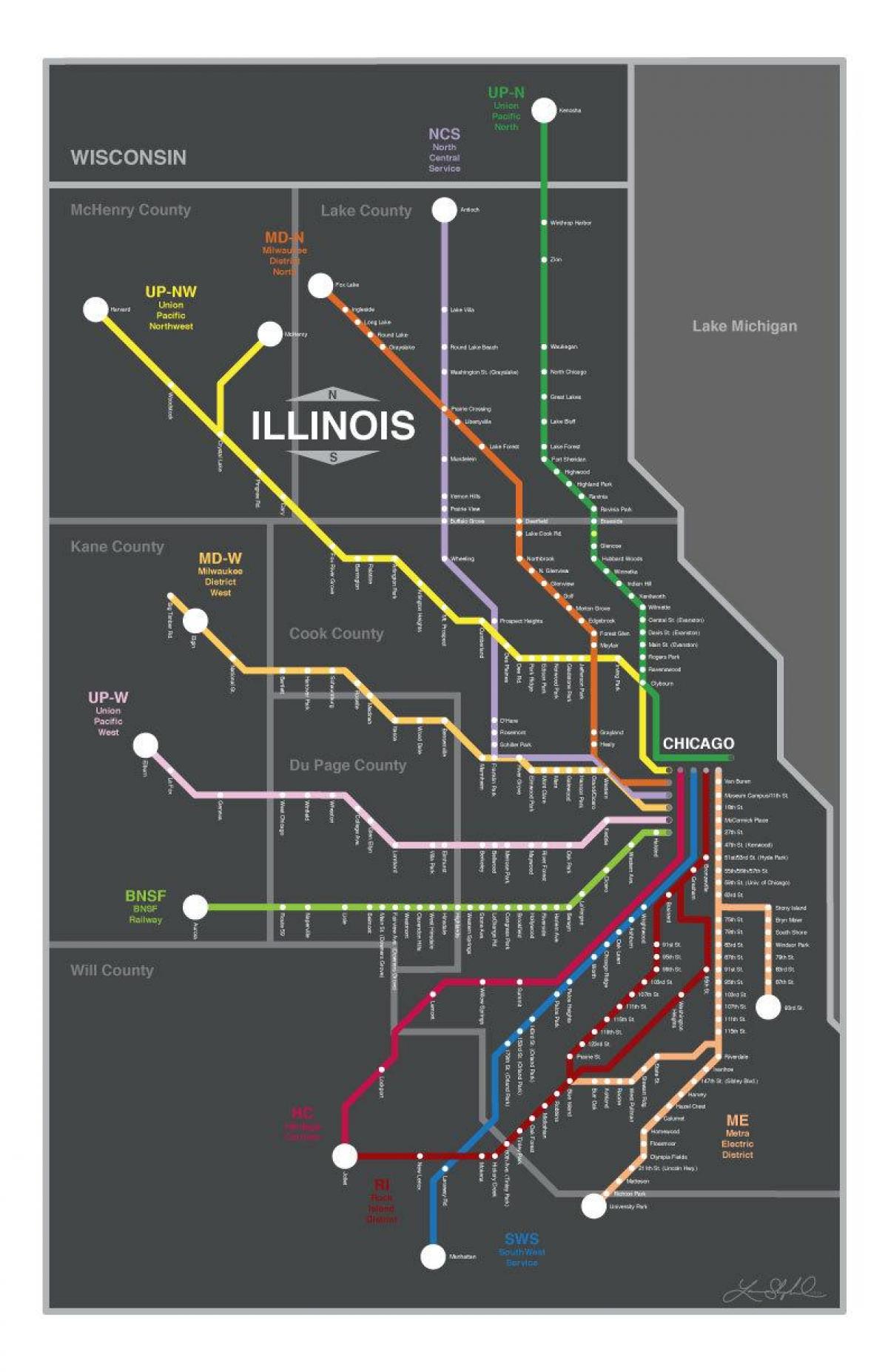 地铁线图芝加哥