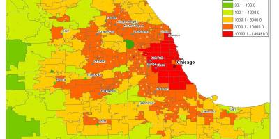 人口的地图芝加哥
