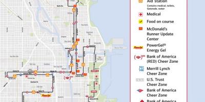 芝加哥的马拉松比赛地图