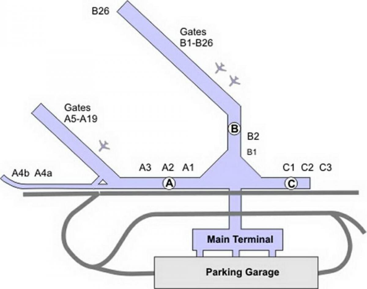 mdw机场的地图