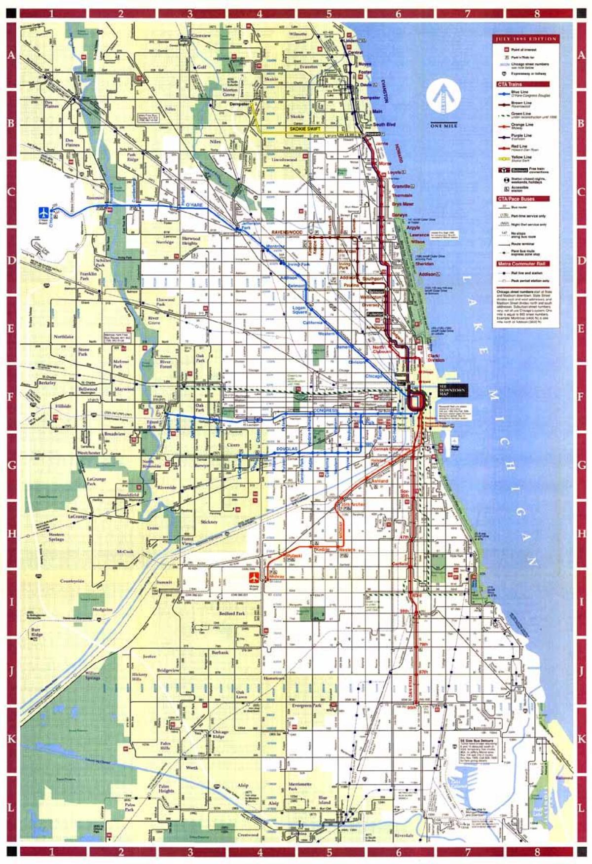 地图芝加哥市的限制