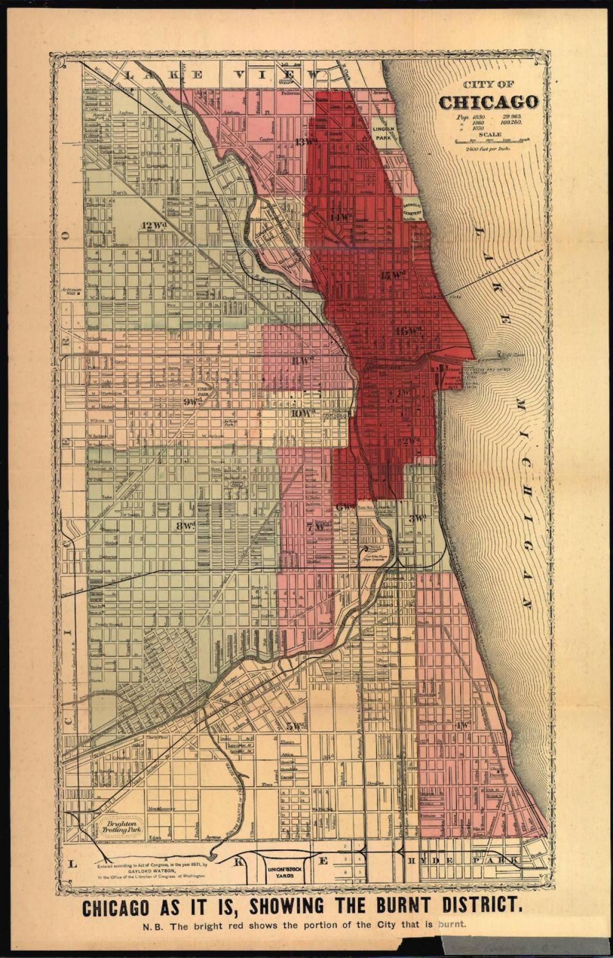 地图的芝加哥大火