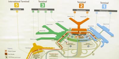 芝加哥机场的地图