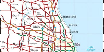 地图Chicago il