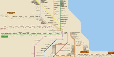 芝加哥公共交通运输地图