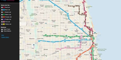芝加哥cta是火车的地图
