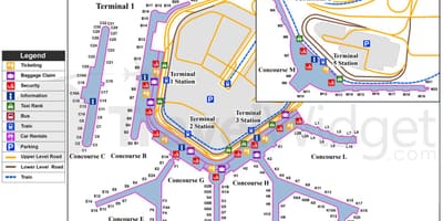 地图芝加哥奥黑尔
