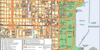 芝加哥市中心的地图