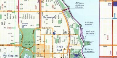 芝加哥自行车道的地图